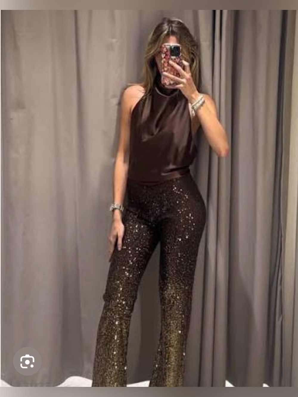 🔥🔥Zara Sequin Flared Pants - Elegant Evening Style